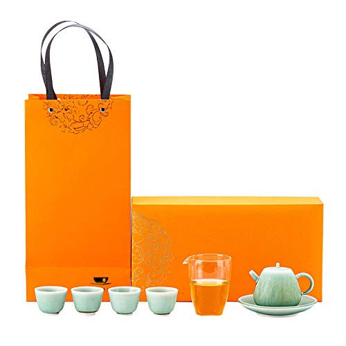 Ksnrang Thee set keramische thee set gift set met thee lade high-end prachtige zakelijke vergadering evenement gift… - Afbeelding 5