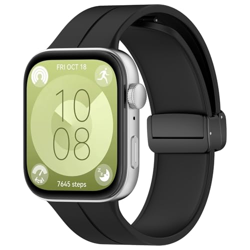 Correa de Silicona para Huawei Watch Fit 3 Negra miniatura 2