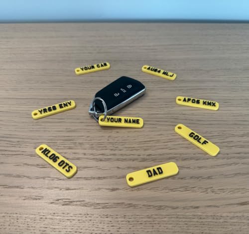 Generic Personalised Car Reg Keyring - Add Your Name or Registration, Mini Number Plate Key Fob - Image 3