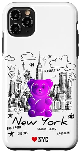 Funny Colorful New YorkCity Jelly Bear Gum Artwork Graphic �X�}�z�P�[�X iPhone 11 Pro Max �p
