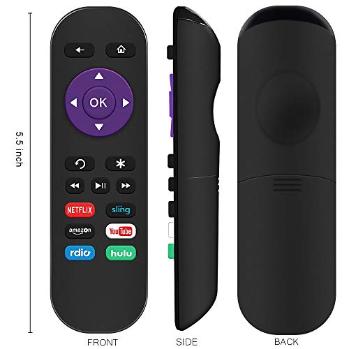 Gvirtue Replacement Remote Control For Roku Box Model: Roku 1, Roku 2(Hd, Xd, Xs), Roku 3, Roku Lt, Hd, Xd, Xds, Roku N1, Roku Express, Roku Express+ #TOP6