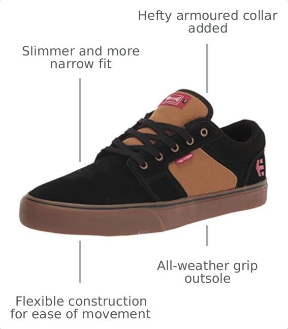 Image of Etnies Barge LS - Classic Skate Look, Slim Vulcanized Silhoutte, Hefty Armored Collar, Reinforced Vulc
