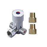 G1/2 Water Temperature Mixing Valve for Automatic Sensor Faucet,With 1/2NPT Male Connections,Solid Brass