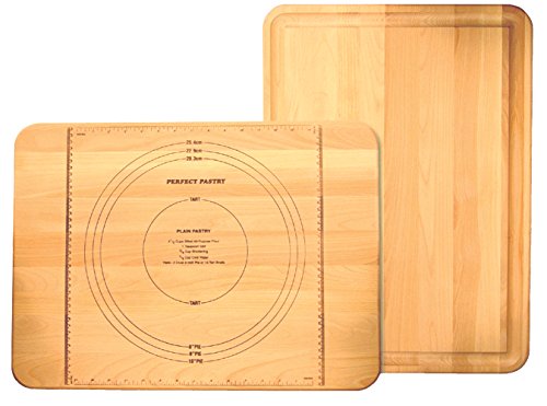 Catskill Craftsmen 22-Inch Perfect Pastry Cutting Board with Rounded Corners and Reverse Groove - Thumbnail 2
