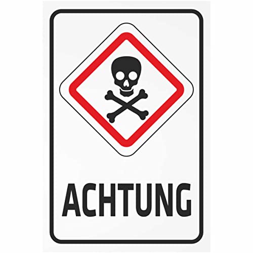 Autocollant de sécurité tête de mort INDIGOS UG - Signalisation de protection 800x600 mm