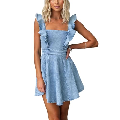 Robe jean courte tunique de plage casual pour vos journées ensoleillées