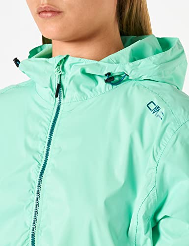 CMP - Damen-Regenjacke mit fester Kapuze, Minze, D36