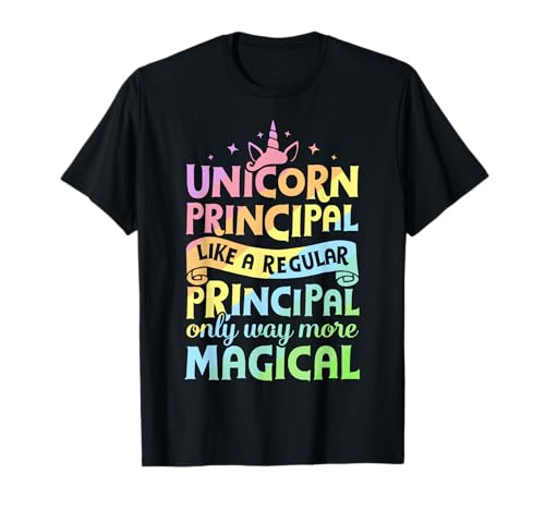 Unicorn Principal Back to School Teacher Appreciation Gifts T-Shirt