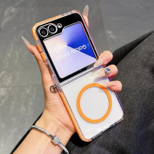 Protection antichoc Samsung Galaxy Z Flip4 antichute coque orange