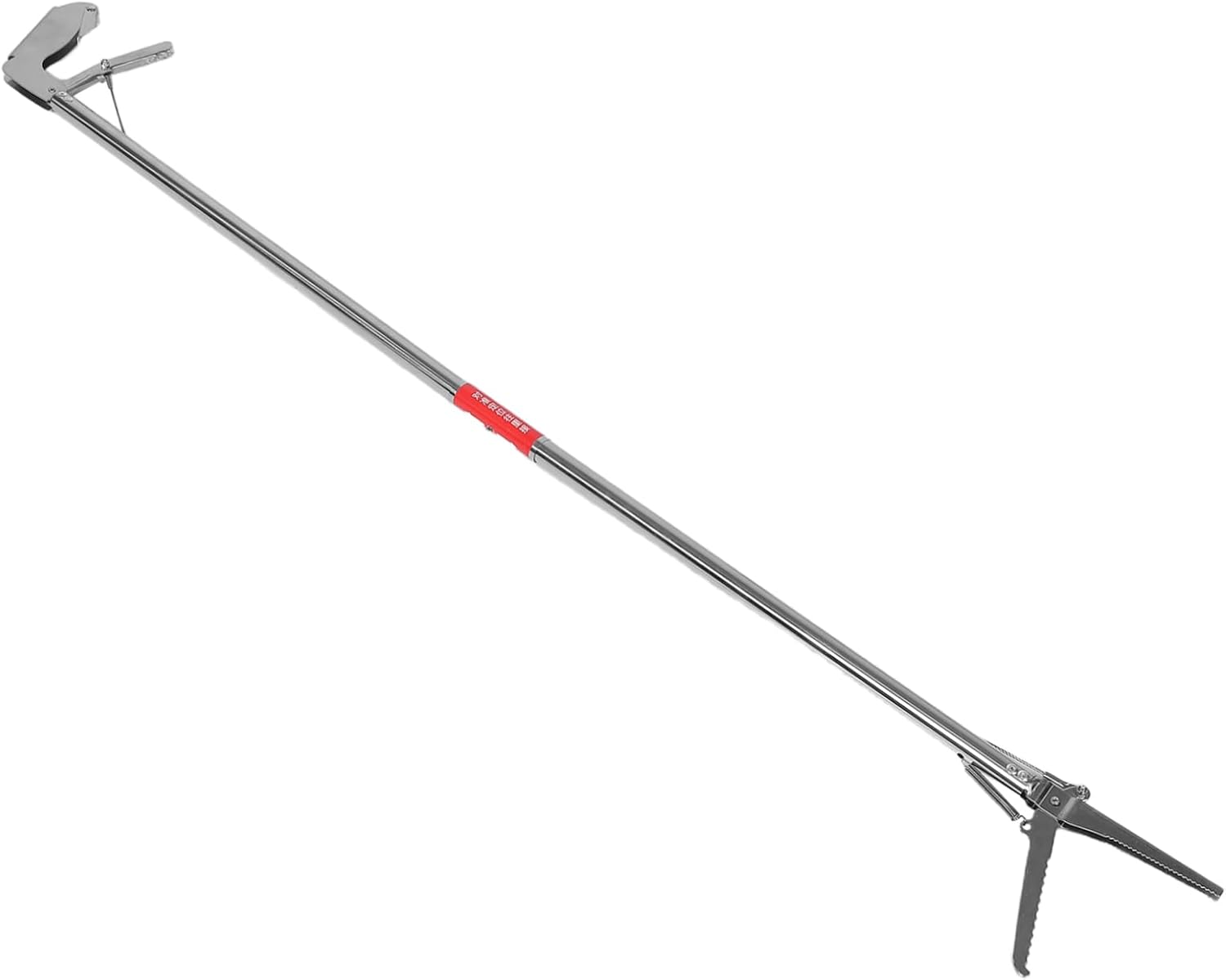 Kisangel Snake Grabber Tool Heavy Duty Stainless Steel Reptile Tongs for Snakes Crabs and Eels Long Reach Catcher with Straight Mouth Design for Outdoor Use