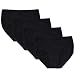 Closecret Women Comfort Cotton Stretch Classic Briefs Panties (4 Black, L(Waist:32-34inch))