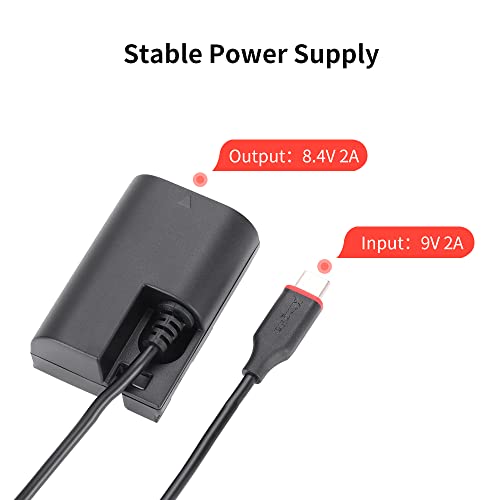LP-E6 Dummy Akku USB Kamera Netzteil Dekodierter LP-E6 Akku Ersatz mit Typ-C Feder Netzadapterkabel für Canon EOS R R5 R5C R6 5DsR 90D 80D 70D 60D 60Da 5D Mark II III IV 6D Mark II 7D Mark II Kameras - Image 3