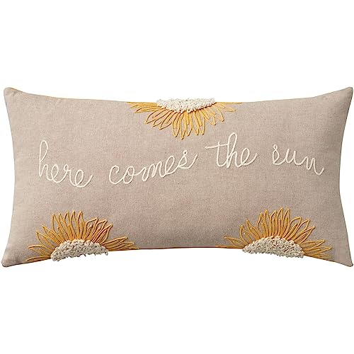 Life Styles Quotes Sayings Natural Throw Pillow Beige Farmhouse Cotton