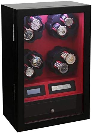 FENOKD Mechanical Watch Shaker 8 + 5 Automatic Watch Winder, Quiet Motor 8 Rotation Modes Screen Watches Storage Case - Handmade