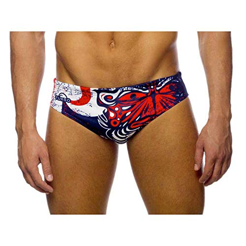 Turbo Power Maon Flag Pañal para Nadar, Rouge/Marin, M Unisex Adulto