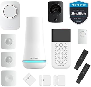SimpliSafe Home Security System | 13 Piece Home Security Camera & Alarm System with Entry Sensor, Motion Detector & Outdoor Siren - Optional Monitoring Subscription - Compatible with Alexa