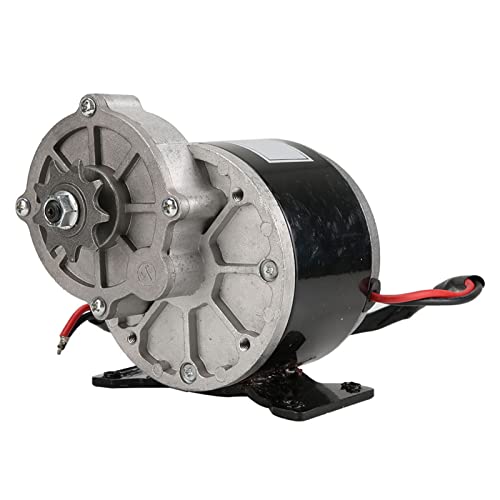24 Volt 350 Watt Gear Reduction Electric Motor,12V 250W 2950 RPM Dc Electric Brushed Motor Reductor with 9 Tooth Sprocket for Electric Bicycle,Scooter,Bikes