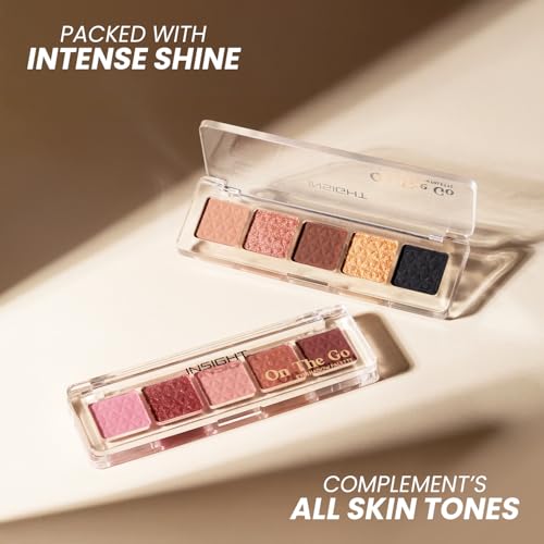 Image of INSIGHT On The Go Eyeshadow Palette - Rosaline | Highly Pigmented | Silky Smooth | Crease-Free Blending | Shimmer & Matte Shades | Travel-Friendly (10g)
