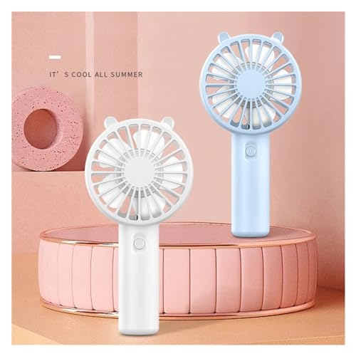 Ventilateur de poche portable USB bleu avec base pour bureau - 5
