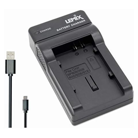Lemix (CAN-BP808) Ultra Slim USB Charger Compatible with Canon BP-808 / BP-809 / BP-819 / BP-820 / BP-828 Batteries and Listed CANON Legria & Vixia Series Models Cover