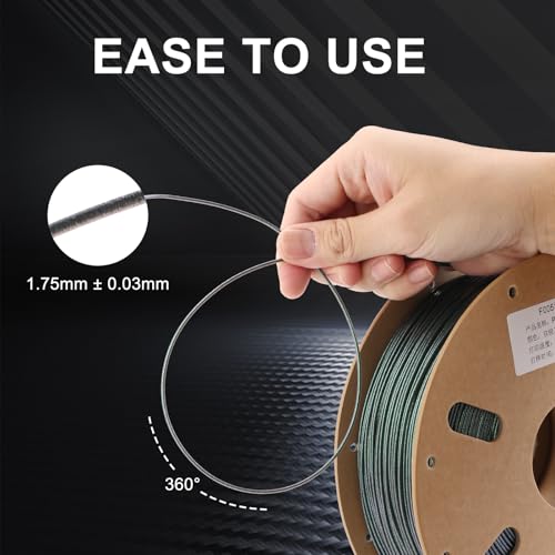 Image of ERYONE Galaxy PLA 3D Printer Filament, Sparkle Glitter PLA, 1.75mm + /-0.03mm, 1kg(2.2LBS) /Spool, Christmas Filament, Galaxy Bipolaris Nebula (Green)
