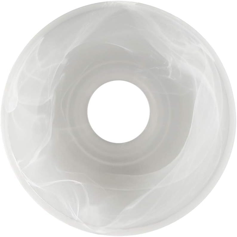 Image of Ceiling Fan Shade, Glass Shade Replacement Bell Mini Whtie Shade for Lamps, 4 Inch H x 6.3 Inch Diameter (Snowflake Plaster, 3-Pack)
