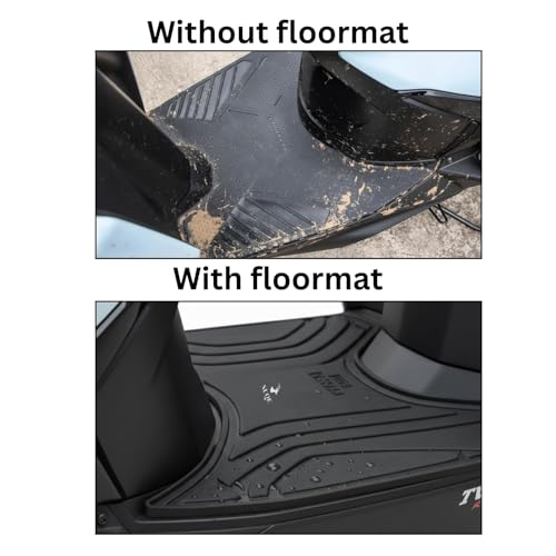 Image of Nuqe Rubber footmat Compatible for 2025 Ntorq 150 Scooter | Floormat Compatible for 2025 Ntorq 150 Scooter.