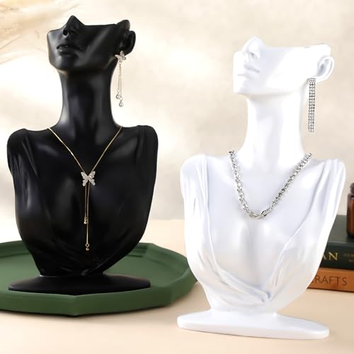 image for Yalikop 2 Pcs Jewelry Mannequin Display Mannequin Earring Stand for Se