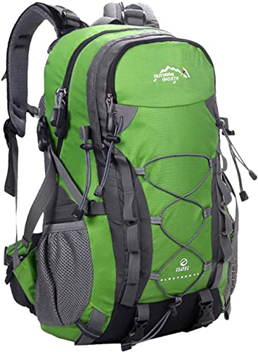 INOXTO lightweight Hiking Backpack 35L/40L Hiking Daypack with Waterproof Rain Cover Camping Backpack for Travel Camping Outdoor for Men and Women (40L Green)