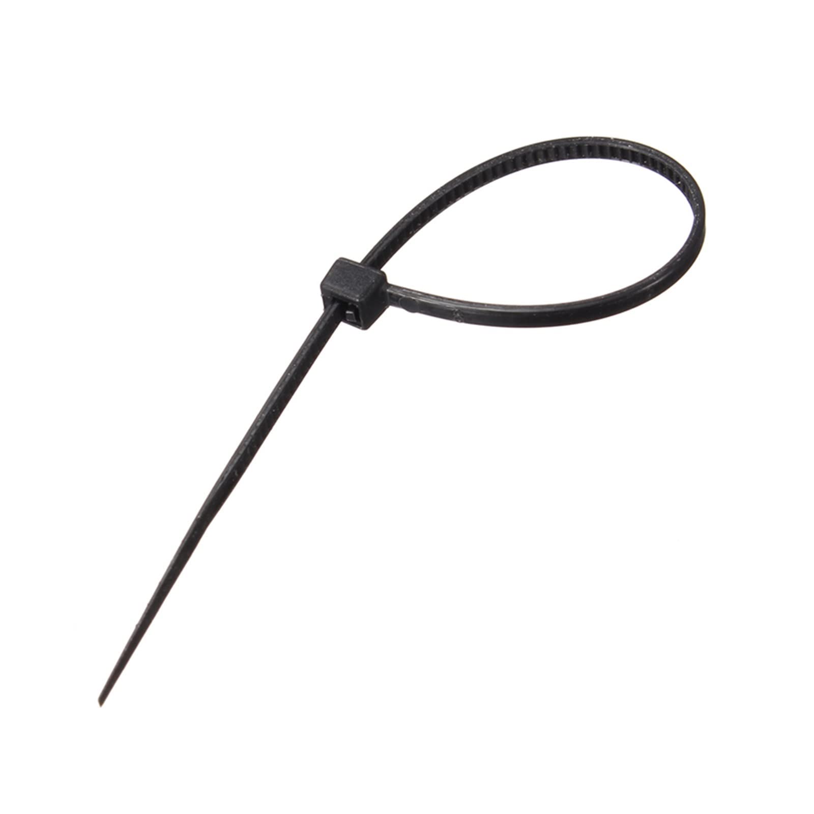 SePkus 1000 Stück/Set 100 mm x 3 mm selbstsichernde Schwarze Nylon-Draht-Kabelbinder zum Befestigen von Kabelbindern, ROHS-zertifizierte Netzwerkkabelmarkierung (schwarz, 3 mm x 100 mm, 1000 Stück)