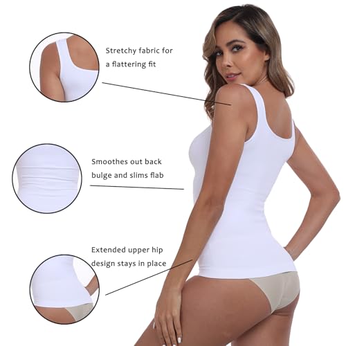 Women Shapewear Tank Tops Tummy Control Compression Tops seamless Body Shaper Camisole3