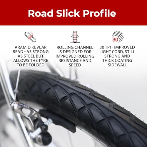 Fincci Pair 26×1.95 Bike Tire with 26 Inch Bike Tube – Slick