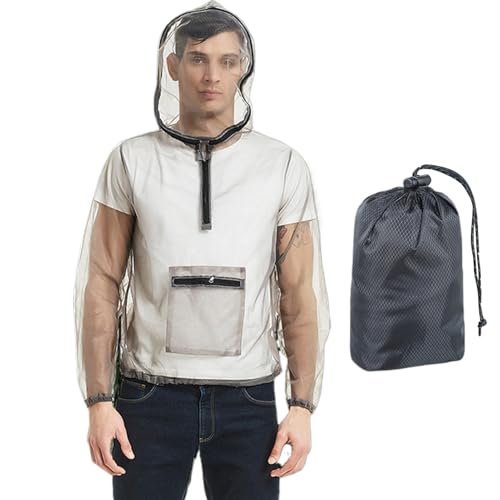 Generisch Wanderfliegenkleidung - belüftete Käferschildjacke für Erwachsene | Wearable Mesh Gear mit Reißverschlusshaube, Unisex -Netzkleidung Jagd, Forstwirtschaft, Wildnisüberleben, Trail Ad