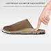 Stelle Clogs Women Mens Arch Support Suede Soft Cork Footbed Sandals Potato Shoes Slip on Home Slippers Non-Slip Comfort(Taupe,9)