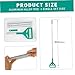 Pineeseatile Mop Handle, Mop Stick Replacement, 61in Heavy Duty Luminum Alloy Commercial Handle with Plastic Grip, Clamp-on Design for Professional/Industrial Floor Cleaning