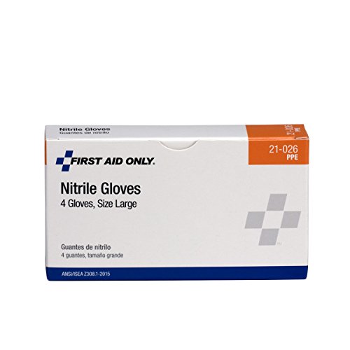 First Aid Only 21-026 Nitrile Non-Sterile Exam Glove, Large (Box of 4) - Thumbnail 2