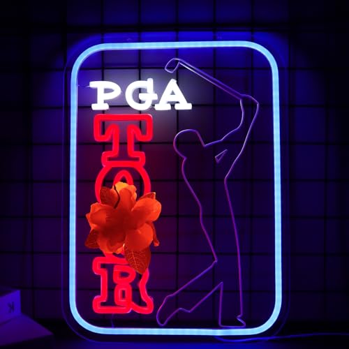 Image of Golf Neon Signs for Wall Decor, Dimmable Led Signs for Bedroom, Powered by USB11.4 * 15.7inch,Light Up Signs for Golf Club Sports Bar Man Cave Party Decor