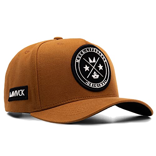 Boné Aba Curva Mvck Brasão Caramelo Snapback