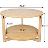 Amazon.com: ZYBT Rattan Coffee Tables for Living Room, Small Coffee ...