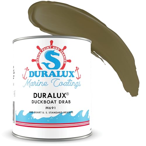 DURALUX Camouflage Paint - Duckboat Drab, 1 Quart, Camouflage Marine Paint for Boats, ATVs, Hunting Blinds & More, Adheres to Steel, Metal, Wood, Fiberglass & Aluminum