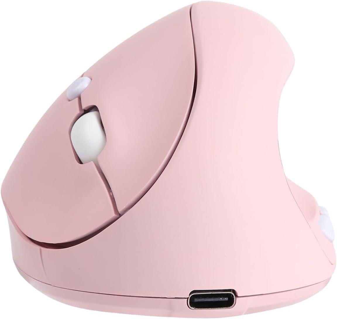 Ratón inalámbrico óptico con receptor USB, 6 botones y batería recargable 8