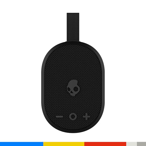 Image of Skullcandy Ounce+ Wireless Bluetooth Speaker - IPX7 Waterproof Mini Portable Speaker with 16 Hour Battery, True Wireless Stereo, and Ballistic Nylon Carry Strap (Black)