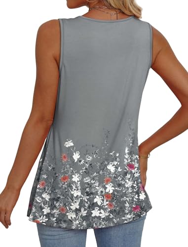 Image of OFEEFAN Womens Tank Tops 2025 Flowy Peplum Tops for Women Dressy Sleeveless V Neck Babydoll Tank Tops