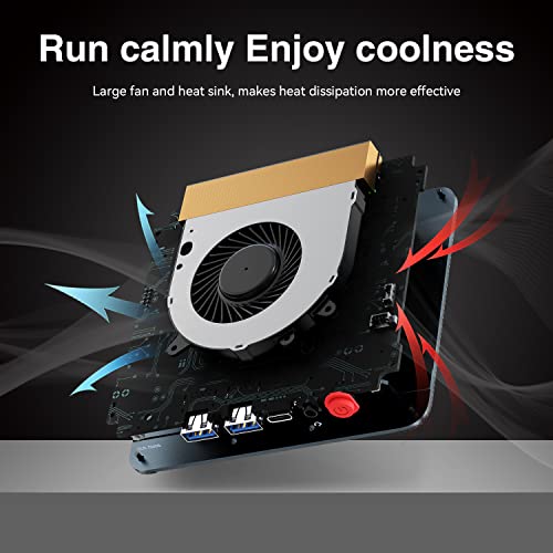 TRIGKEY S5 Pro 6 Core 12 Thread Mini Computer Desktop PC AMD Ryzen 7 5800H(Up to 4.0GHz) 16G DDR4+500G NVME SSD 15W TPD Micro PC | 6Core 1600MHz HD graphics | WIFI-6 | BT 5.2 | Dual HDMI | Type-C | - Image 8