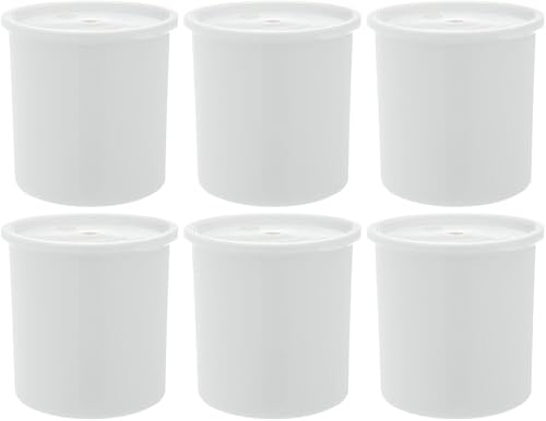 Miniatura 8 de Recipientes Carlisle de color liso, de forma redonda, con tapas, capacidad de 1,24cuarto de galón, Negro, 12