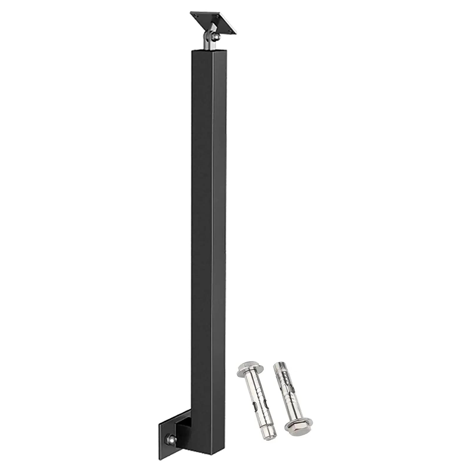 Balaustres de barandilla negra de metal regulables de 70 a 130 cm