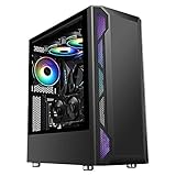 avant avec audio et deux ports USB 3.0 et USB 2.0, panneau latéral en verre trempé avec une installation à une seule vis, et le dispositif intelligent mis à jour ..