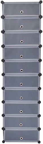 Miniatura 4 de Estilo moderno, zapatero, organizador de zapatos entrelazado con 10 compartimentos, zapatero independiente, armario de zapatos de entrada, armario