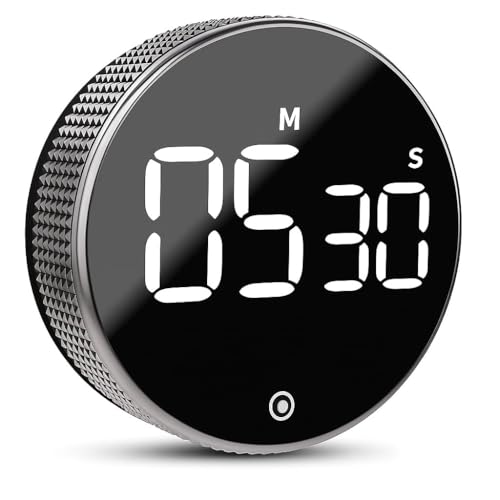 Image of BKK Digital Kitchen Timer I LED Display Countdown & Count Up Timer, Rotary Dial Control, Cooking Timer for Kitchen, Study, Workout, Yoga, Homework & Office Use