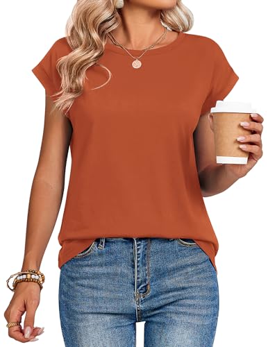 Image of Zeagoo Womens Tops Summer Casual Cap Sleeve Tshirts Shirts Business Dressy Spring Fashion Outfits Trendy Clothes